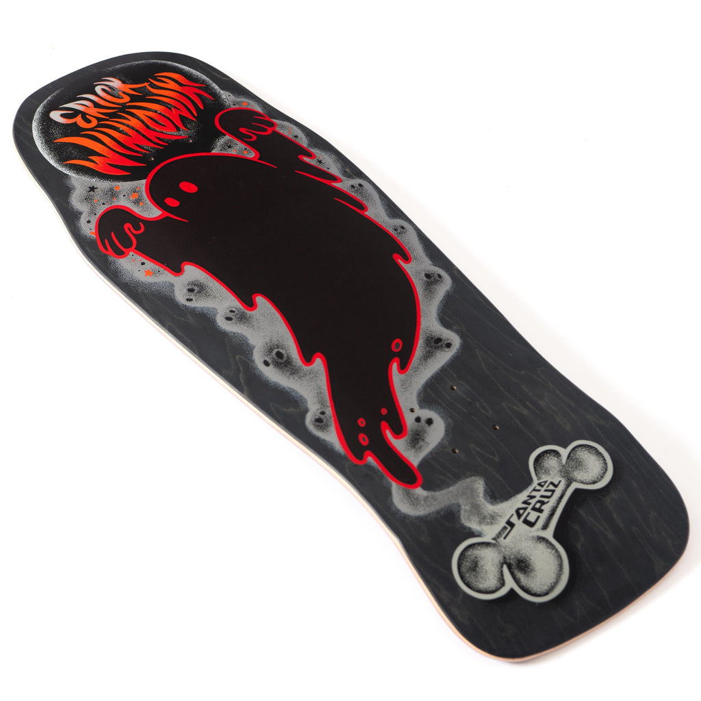 10.34in Winkowski Ghost Black Deck | Shaped Skateboards | Santa