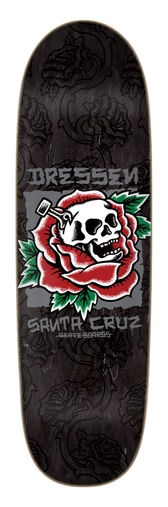 9.25in Dressen Skull Rose Deck | Shaped Skateboards | Santa Cruz