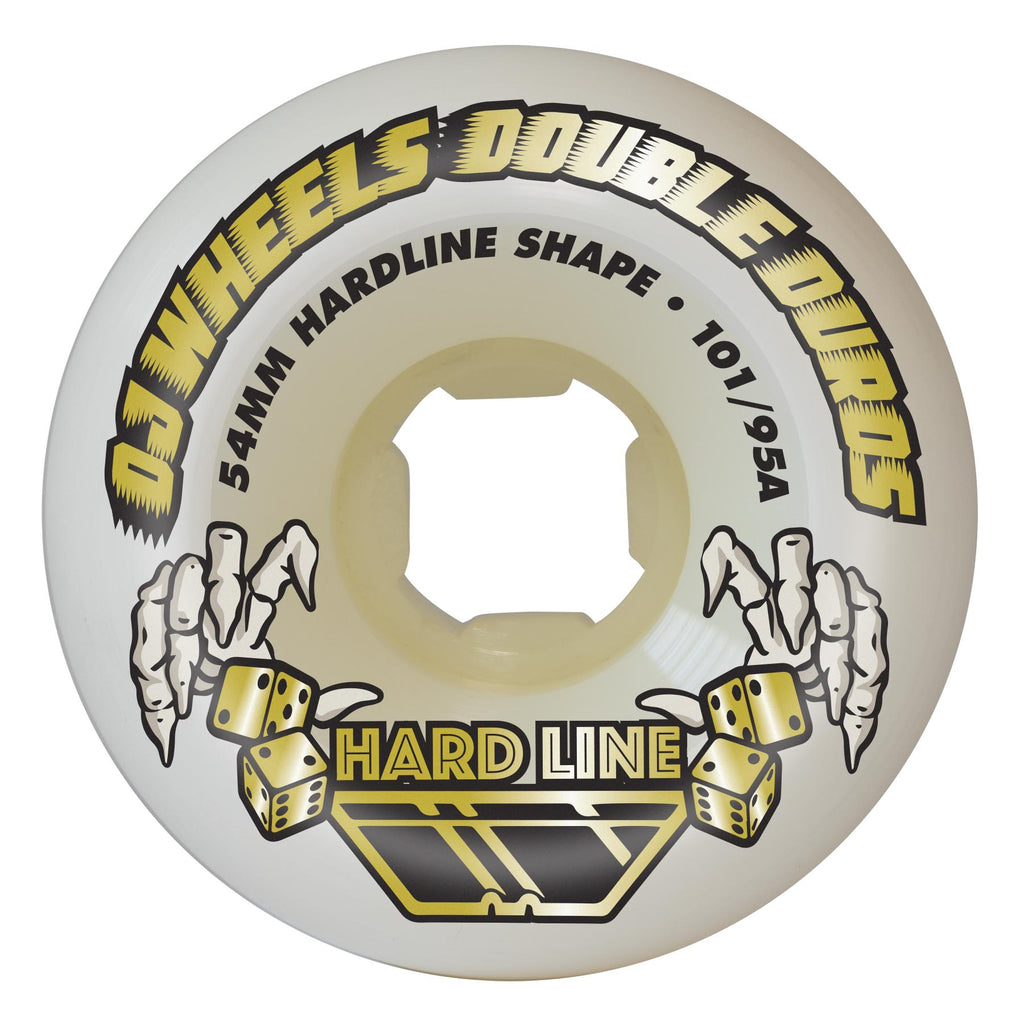 新品　OJ wheels DOUBLE DURO 54mm 101A 95A 54mm /101-95A Hardline White | Double Duro | OJ Skateboard