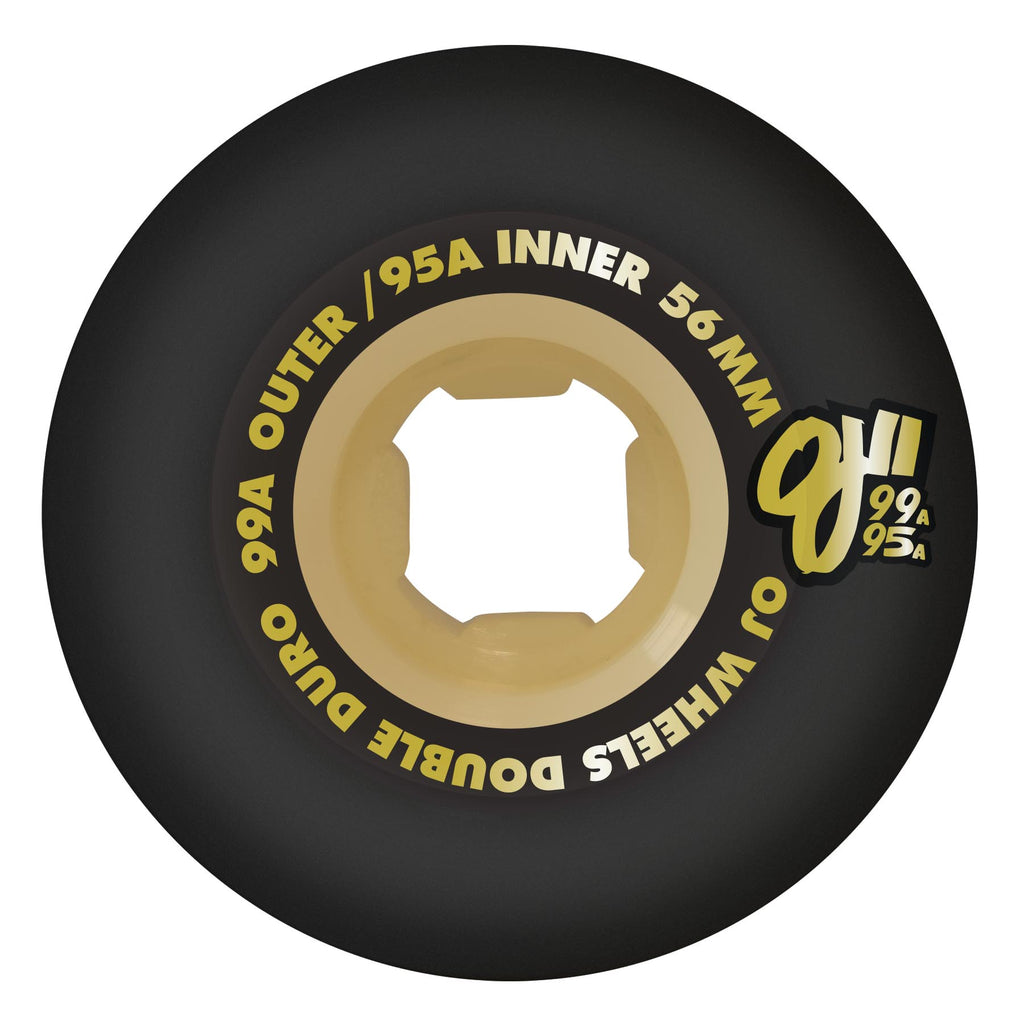 56mm /99-95A Chubbies Black Gum | Double Duro | OJ Skateboard