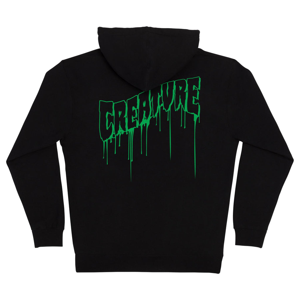 Logo Outline Drip Mens Zip Hoodie | Creature | Skate Apparel Canada