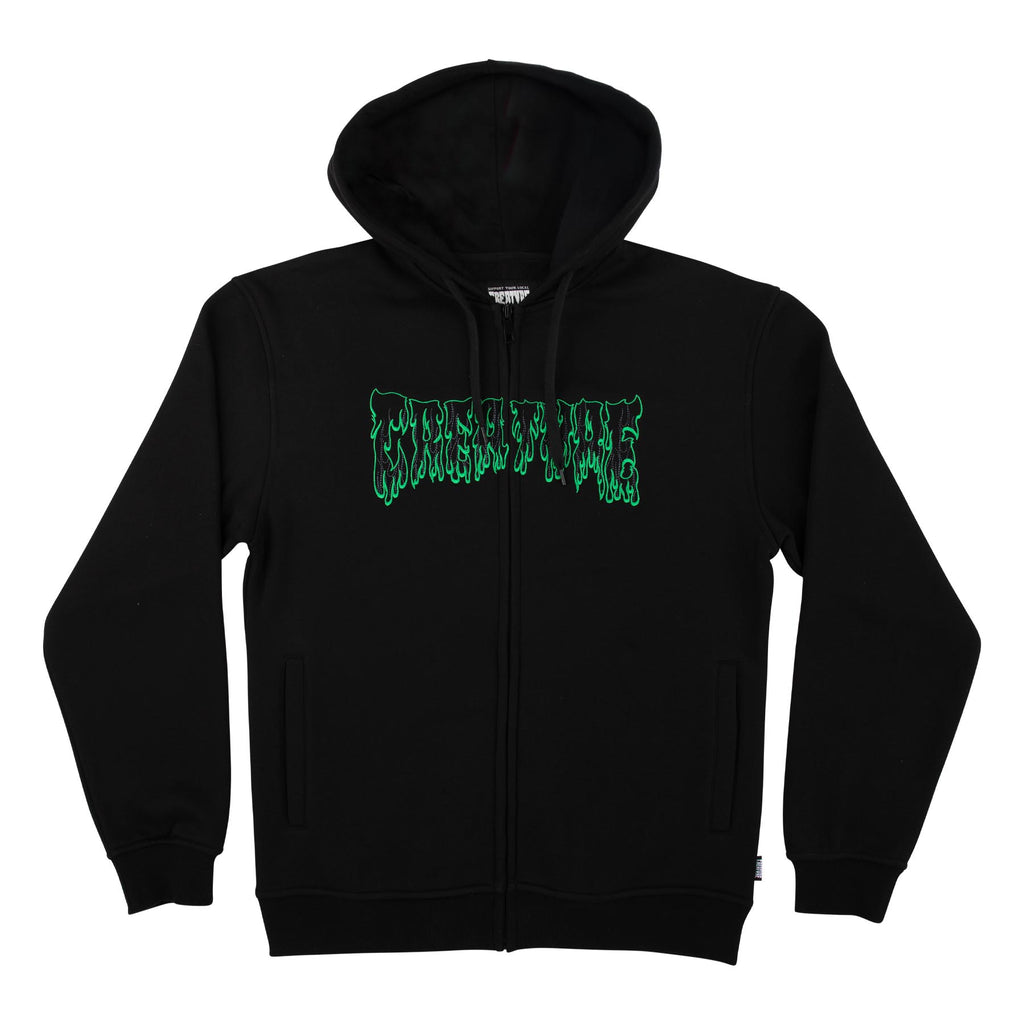 Hesher Flame Zip Hoodie | Men's Skate Clothing | Creature Canada