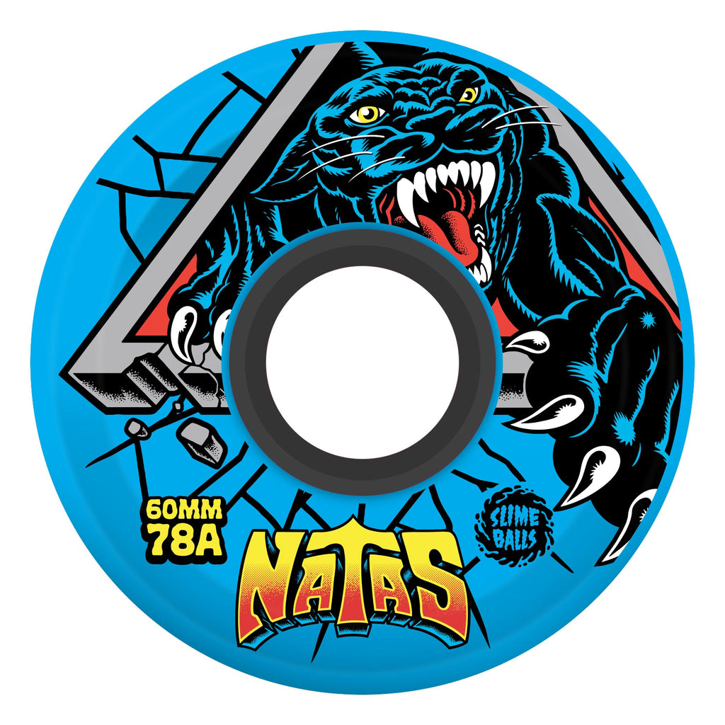 60mm Natas Reissue 78a | OG Shape | Slime Balls Skateboard Wheels