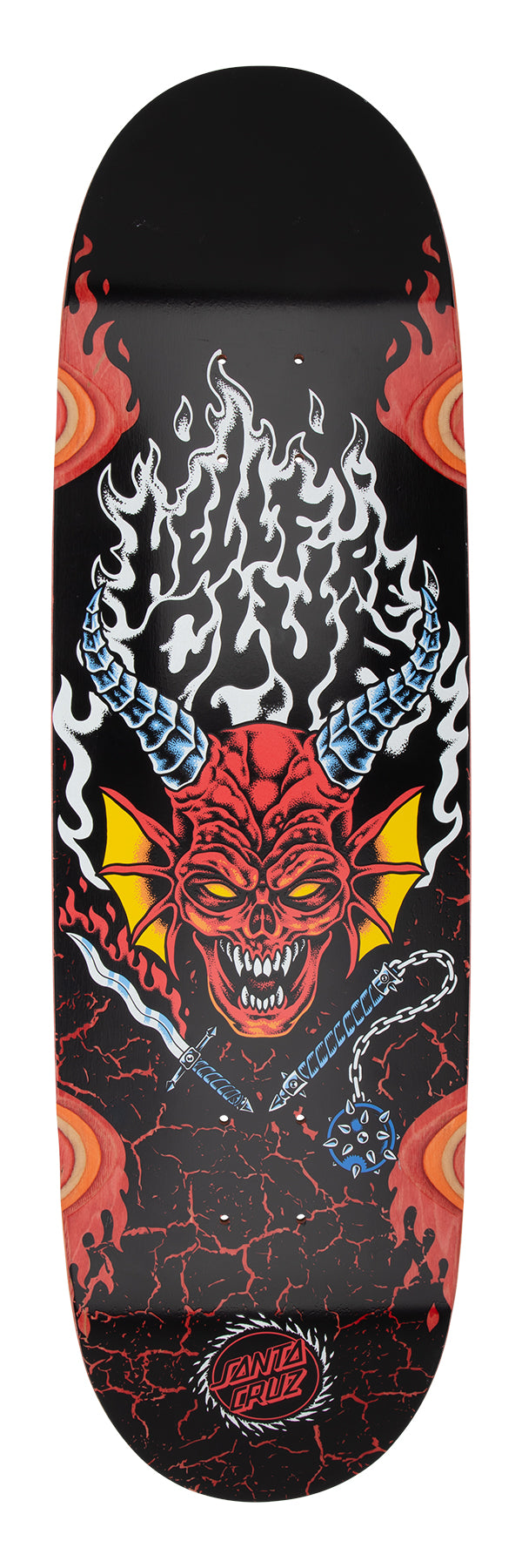 9in Hellfire Club Flames Skateboard Deck | Stranger Things™ x