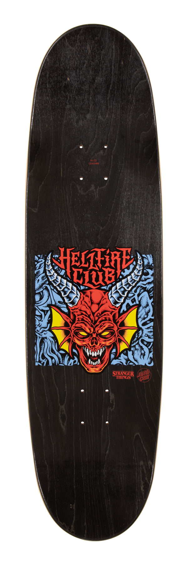9in Hellfire Club Flames Skateboard Deck | Stranger Things™ x