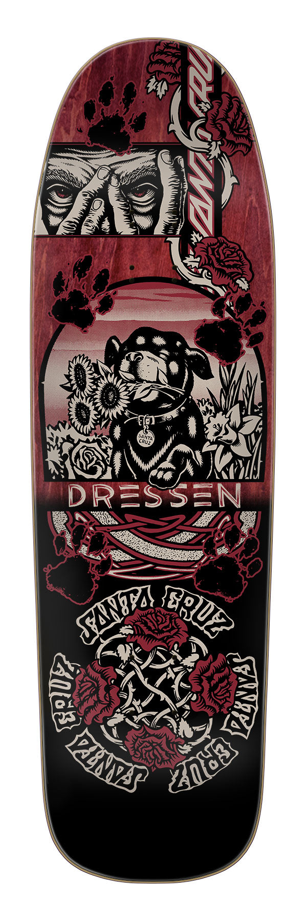 SANTA CRUZ EVERCLICK スケートボード Dressen 9.3in Dressen Evo | Shaped Decks | Santa Cruz Skateboards Canada