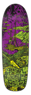9.55in Team Viking of Hesh Law XX Shaped Creature Skateboard Deck No Color