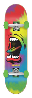 8.0in Full Big Mouth Tie Dye Santa Cruz Complete Skateboard No Color