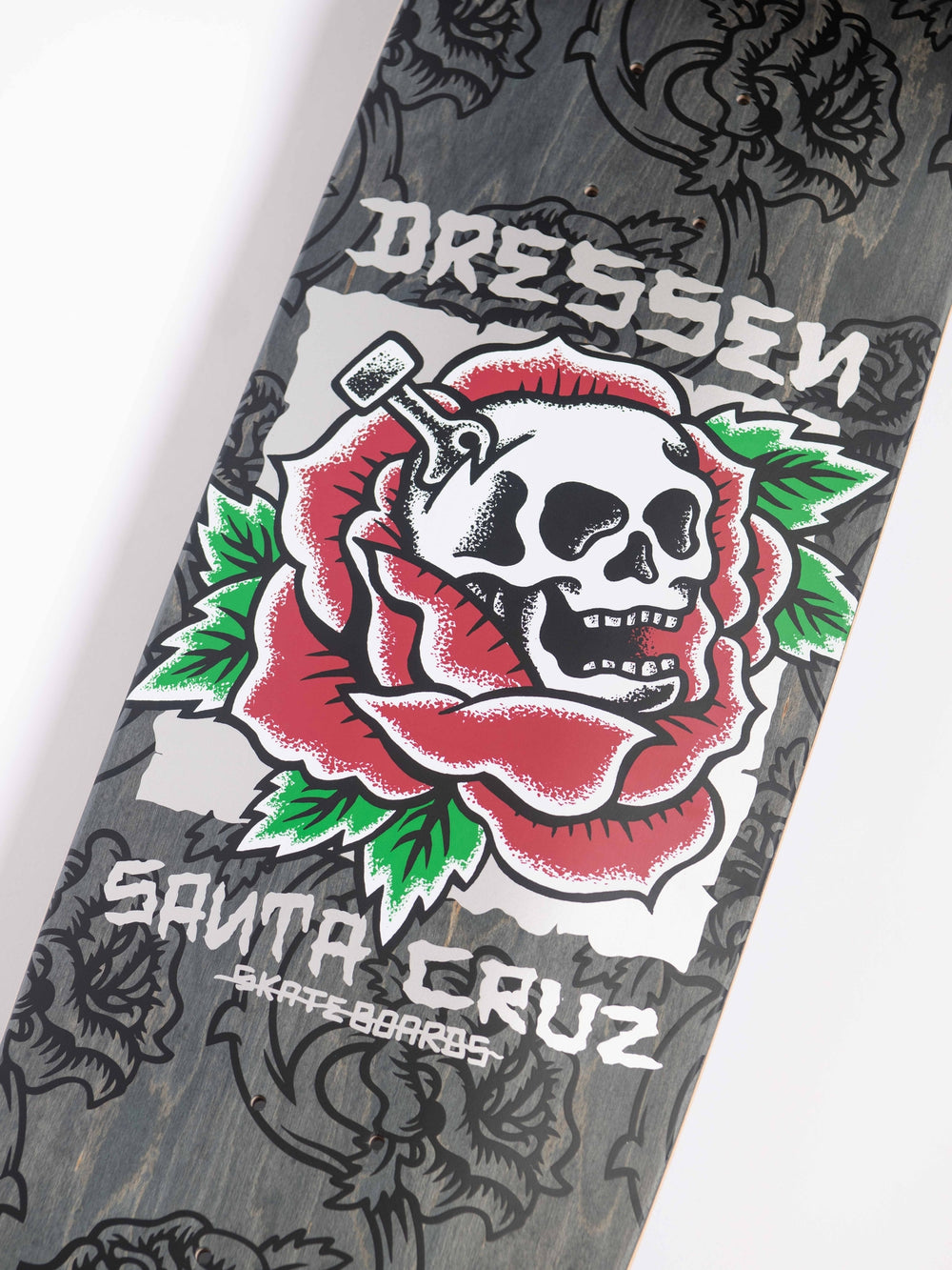 9.25in Dressen Skull Rose Deck | Shaped Skateboards | Santa Cruz