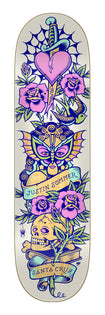 8.25in Justin Sommer Tattooed Santa Cruz Skateboard Deck No Color