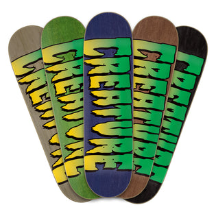 8.51in Assorted Color Logo Stumps Creature Skateboard Deck No Color