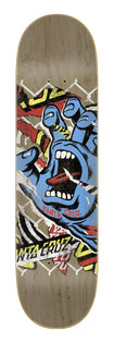 8.25in Damaged Hand Santa Cruz Birch Skateboard Deck No Color
