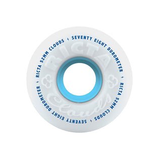 52mm Clouds 78a Ricta Skateboard Wheels White