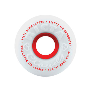 55mm Clouds Red 86a Ricta Skateboard Wheels Red