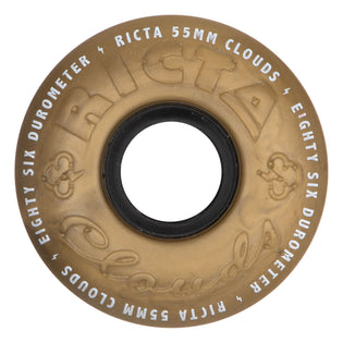 55mm Clouds Gold 86a Ricta Skateboard Wheels Metallic Gold