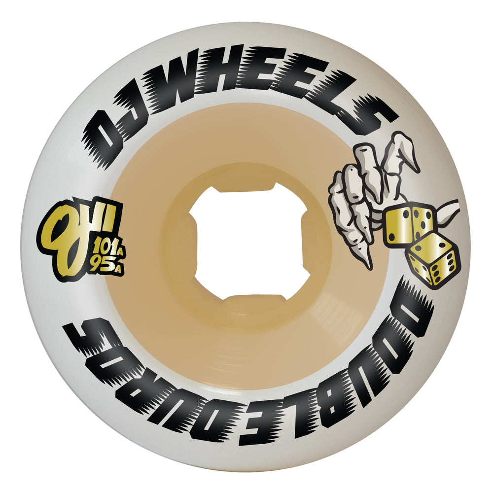 新品　OJ wheels DOUBLE DURO 54mm 101A 95A 54mm / 101-95A Team White Gum | Double Duro | OJ Skateboard