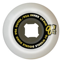 OJ スケボーウィール DOUBLE DUROS 58mm 95a 58mm / 99-95A Mini Combo White Black | Double Duro | OJ Skateboard