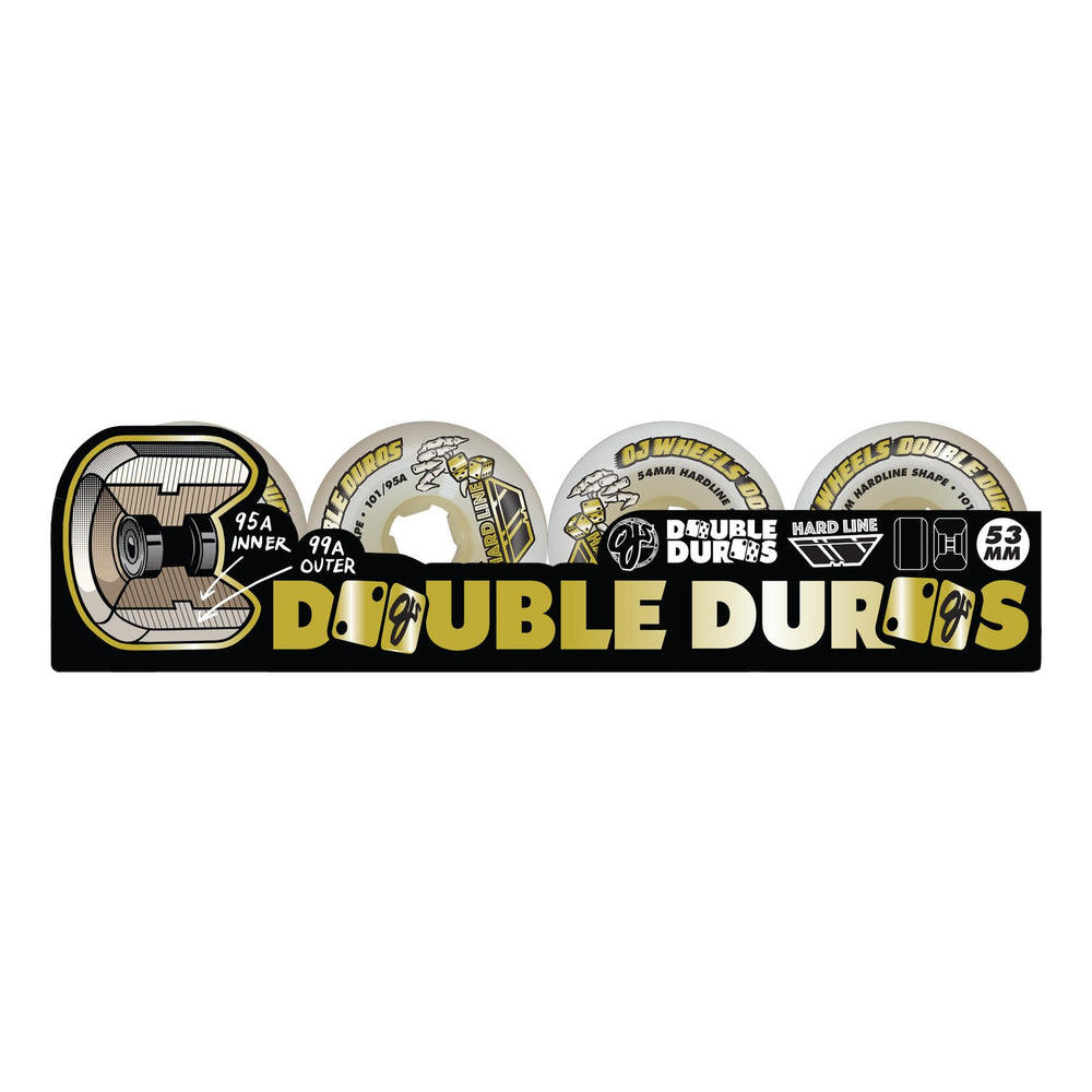 新品　OJ wheels DOUBLE DURO 54mm 101A 95A OJ WHEELS DOUBLE DURO HARDLINE 101A/95A (54MM) – The Drive