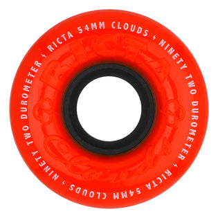 54mm Clouds Orange 92a Ricta Skateboard Wheels Red