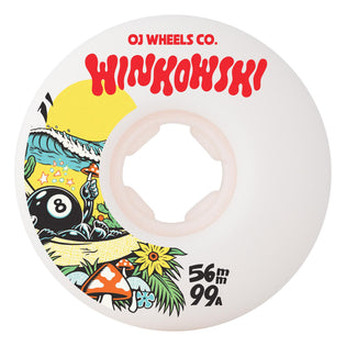 56mm Winkowski Mushroom Elite Mini Combo 99a OJ Skateboard Wheels White