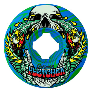 54mm Greyson Fletcher Chubbies 99a Slime Balls Guest Skateboard Wheels Green Blue Swirl