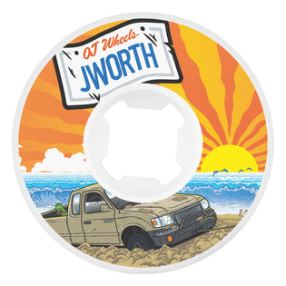 54mm John Worthington Elite Hardline 99a OJ Skateboard Wheels White