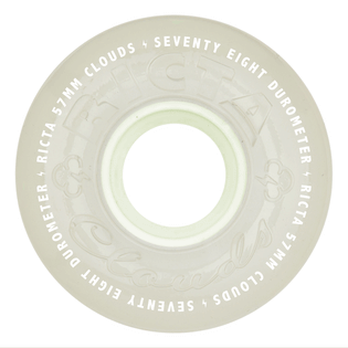 57mm Clouds Aqua Glow In The Dark 78a Ricta Skateboard Wheels GITD