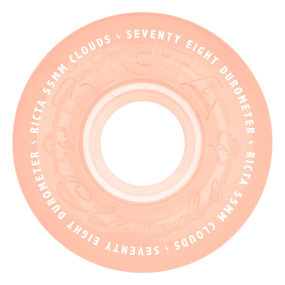 55mm Clouds Red 78a | Glow In The Dark | Ricta Skateboard Wheels