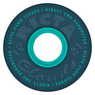 54mm Clouds Navy 92a Ricta Skateboard Wheels Navy