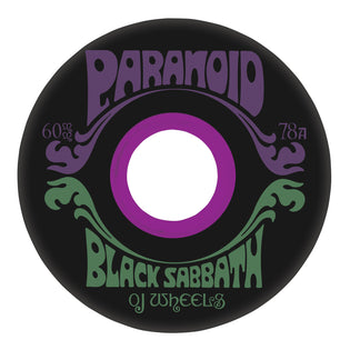 60mm Black Sabbath Paranoid Super Juice 78a OJ Skateboard Wheels Black
