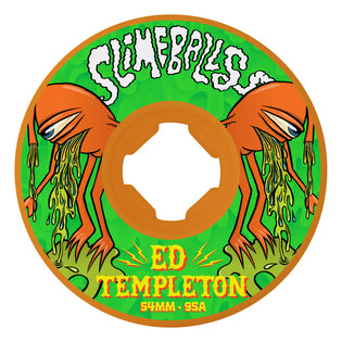 54mm Ed Templeton Hardline 95a Slime Balls Guest Skateboard Wheels Orange