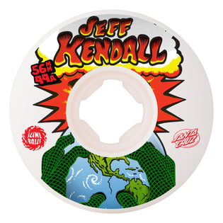 56mm Jeff Kendall End Of The World 99a Chubbies Slime Balls Skateboard Wheels White