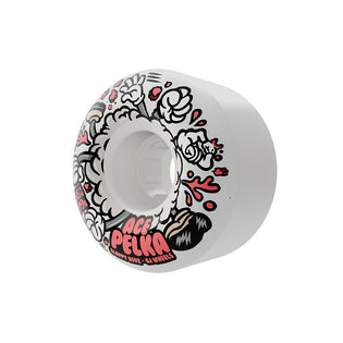 56mm Ace Pelka Elite Chubbies 99a OJ Skateboard Wheels White