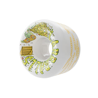 56mm Sam Hitz Full Combo 99a Slime Balls Skateboard Wheels White