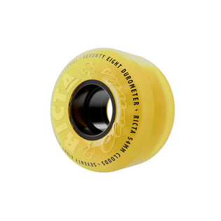 54mm Yellow Black Clouds 78a Ricta Skateboard Wheels Yellow