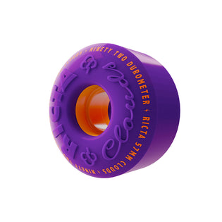 57mm Purple Orange Clouds 92a Ricta Skateboard Wheels Purple