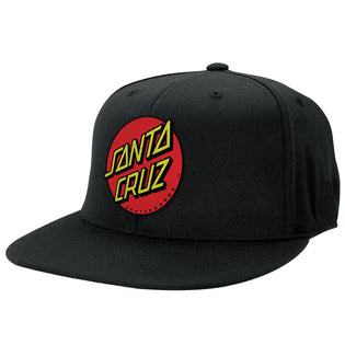 Classic Dot Fitted Stretch High Profile Unisex Santa Cruz Hat Black