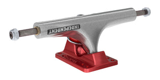 Stage 4 Hollow Bar Logo Silver / Ano Red Independent Skateboard Truck No Color