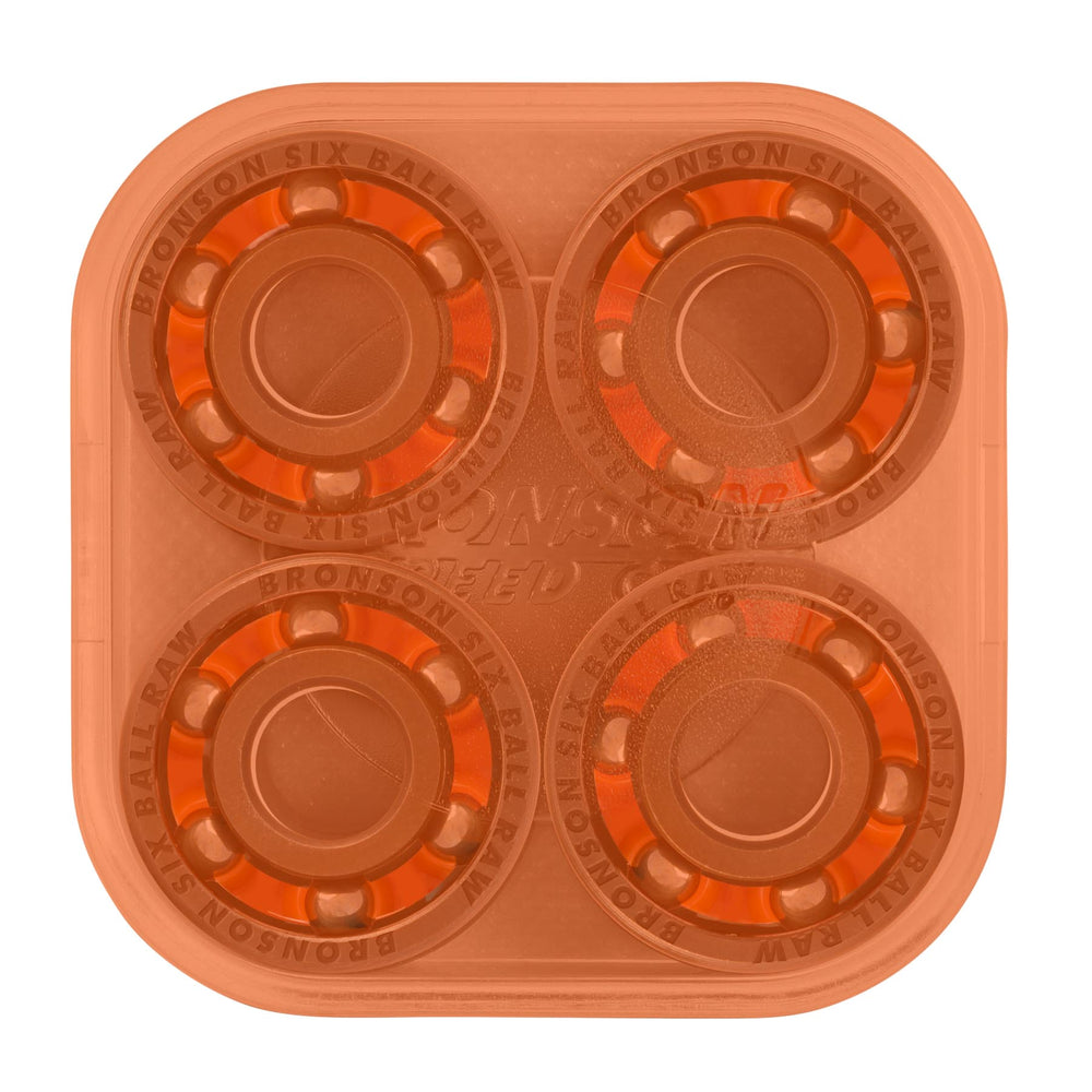 Six Ball Raw Shieldless Skateboard Bearings | Bronson Speed Co. Canada Six Ball Raw Shieldless Skateboard Bearings | Bronson Speed Co. Canada