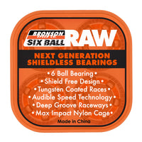 スケボー BRONSON 6-BALL RAW BEARING Six Ball Raw Shieldless Skateboard Bearings | Bronson Speed Co. Canada