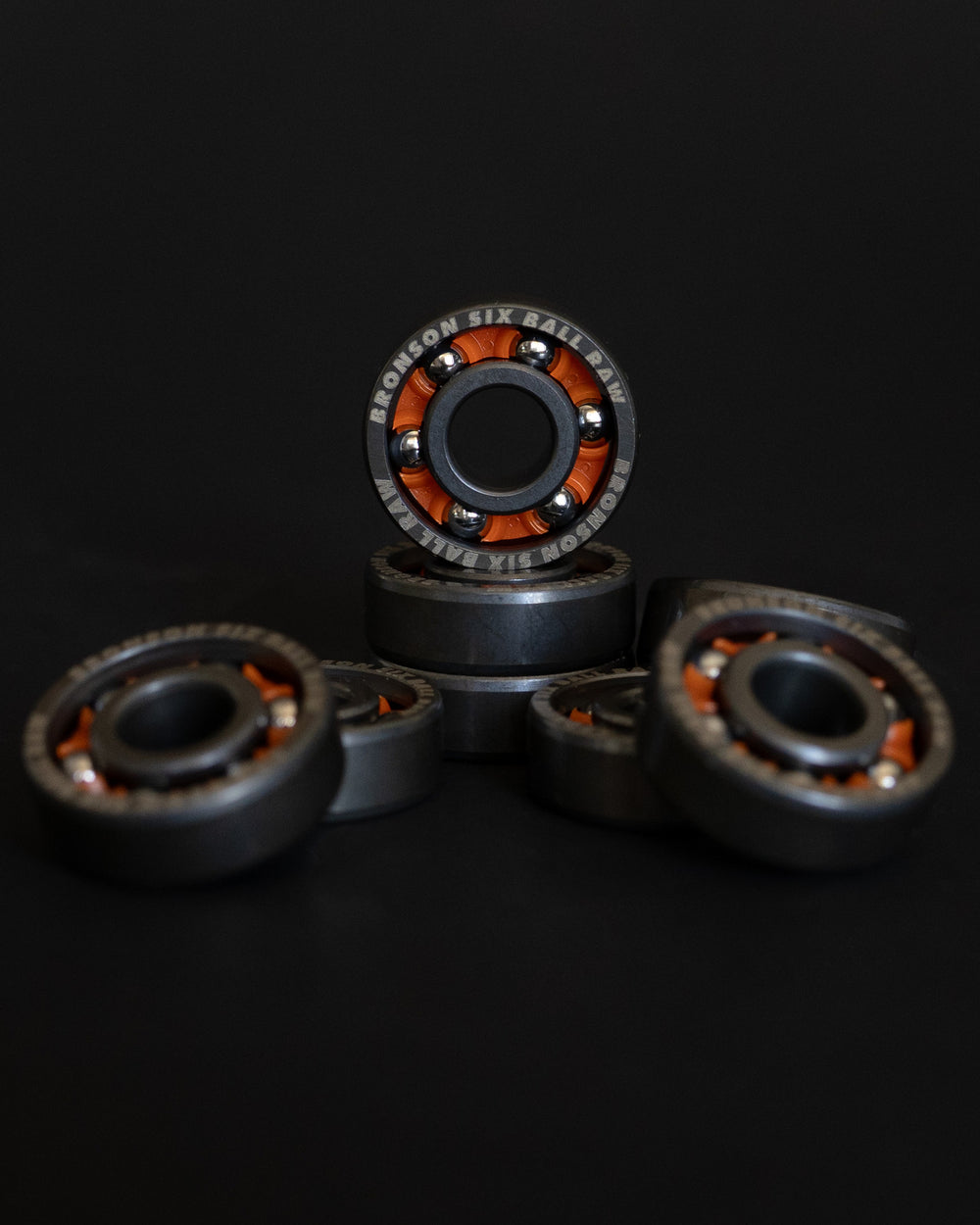 Six Ball Raw Shieldless Skateboard Bearings | Bronson Speed Co. Canada