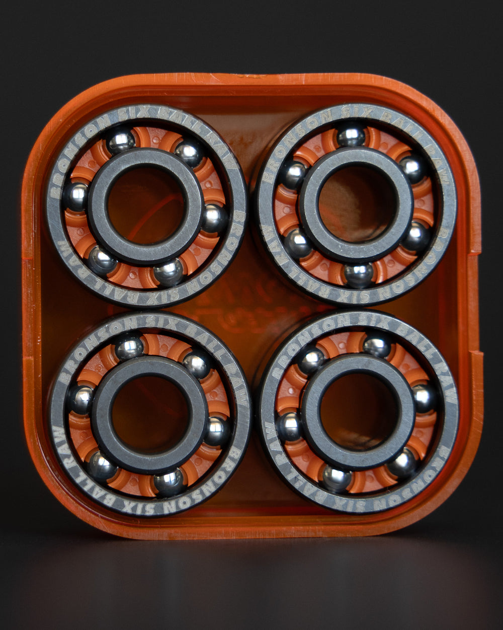 Six Ball Raw Shieldless Skateboard Bearings | Bronson Speed Co. Canada