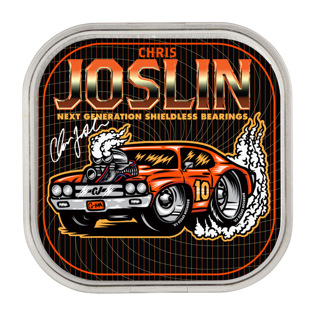 スケートボード Chris Joslin Pro Model Bearings 6 Ball Raw Shieldless Skateboard Bearings| Chris Joslin | Bronson