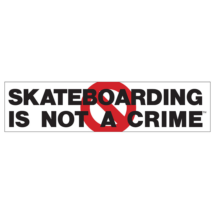 Skateboarding Is Not A Crime Sticker | Shop Online Canada