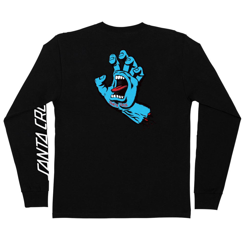 Screaming Hand Long Sleeve | Men's Skate Tees | Santa Cruz