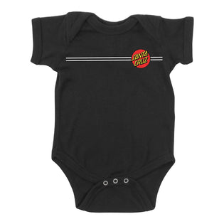 Classic Dot Santa Cruz Baby One Piece Bodysuit Black