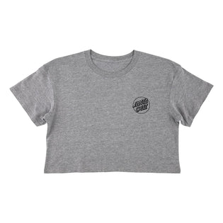 Tone Stamped Dot Womens Santa Cruz Crop T-Shirt Ath Hthr