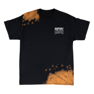 Bonehead Flame Wash Mens Creature T-Shirt Greasy Black