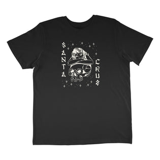 Stardust Skull Mono Womens Santa Cruz T-Shirt Vintage Black