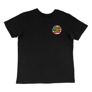 July 4th Dot Womens Santa Cruz T-Shirt Black